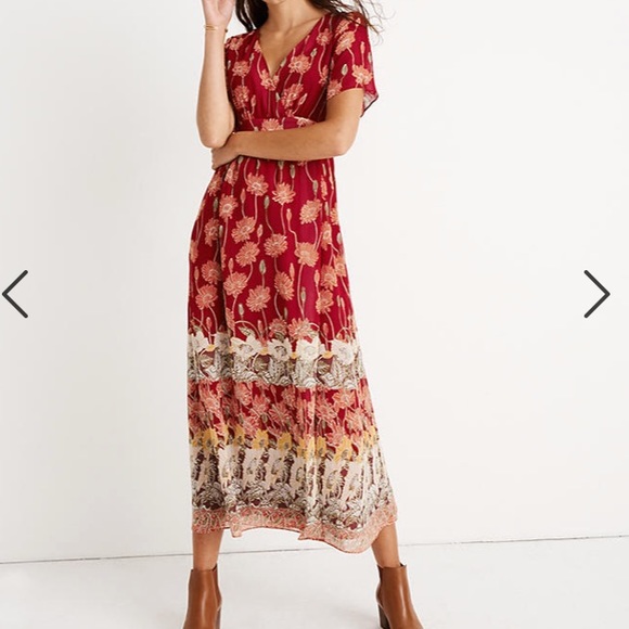 madewell tulip sleeve maxi dress